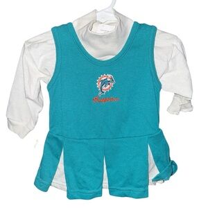 Miami Dolphins Teal and White Infant Onesie